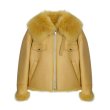 画像3:  Spain Tuscany  lamb fur coat Riders jacket　トスカーナシープ羊毛ハーフコート　ライダースジャケット　 (3)