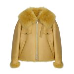 画像3:  Spain Tuscany  lamb fur coat Riders jacket　トスカーナシープ羊毛ハーフコート　ライダースジャケット　 (3)