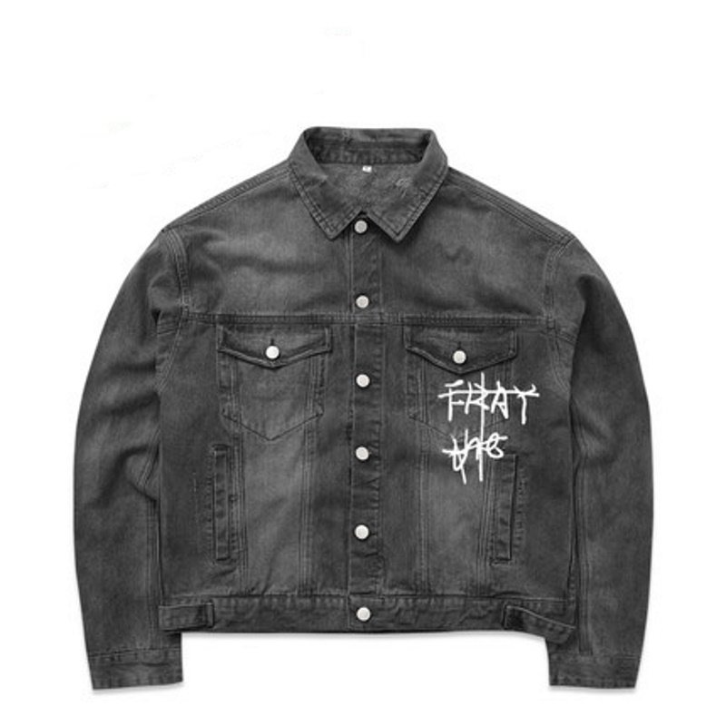 画像4: skateboard Simpson hand drawn Loose Denim Jacket men and women メンズ ユニセックス 男女兼用 スケートボードシンプソンデニムジャケット Gジャン コート (4)