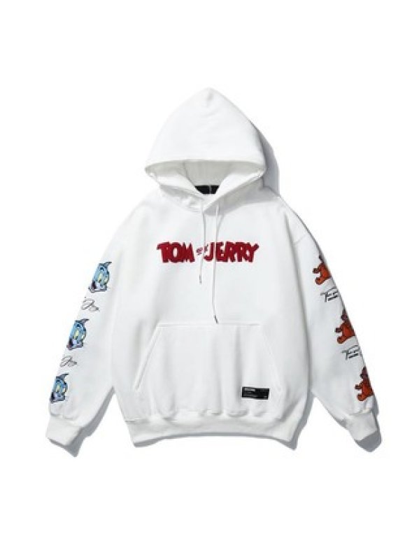 画像9: Tom and Jerry Embroidery Hoody Sweatshirt  トムとジェリートム＆ジェリー 刺繍スウェット フーディパーカー男女兼用　ユニセックス (9)