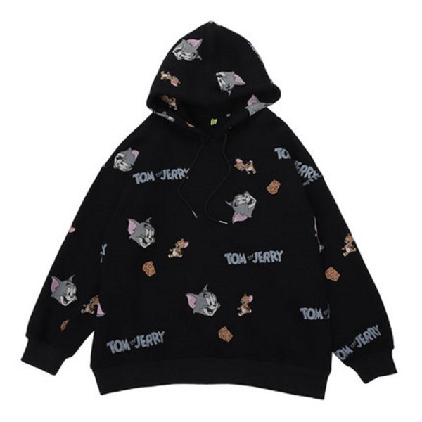 画像1: Tom & Jerry Hip hop Hoody Sweatshirt for Men and Women long-sleeved Hoodie 　トム＆ジェリー トムとジェリースウェッフーディパーカー男女兼用　ユニセックス (1)