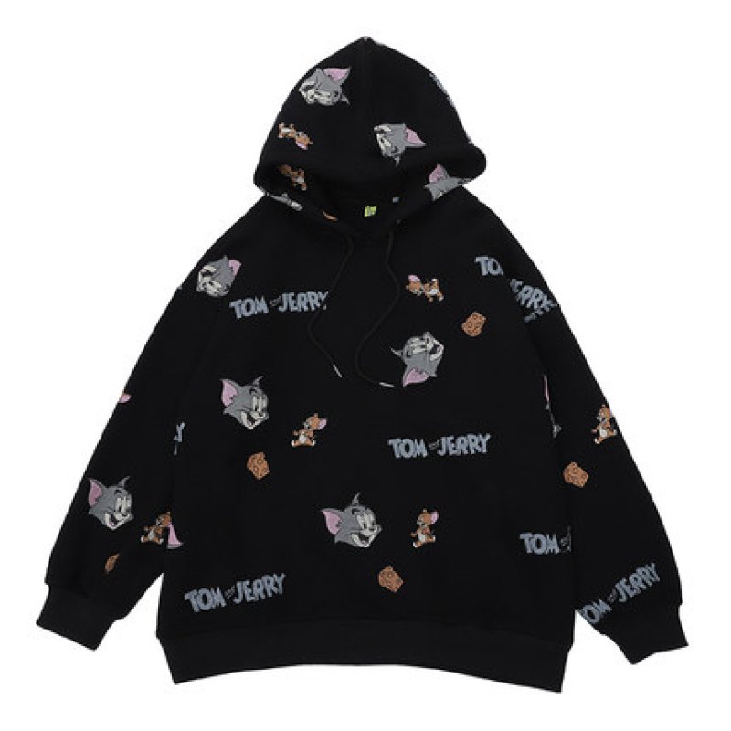 画像10: Tom & Jerry Hip hop Hoody Sweatshirt for Men and Women long-sleeved Hoodie 　トム＆ジェリー トムとジェリースウェッフーディパーカー男女兼用　ユニセックス (10)