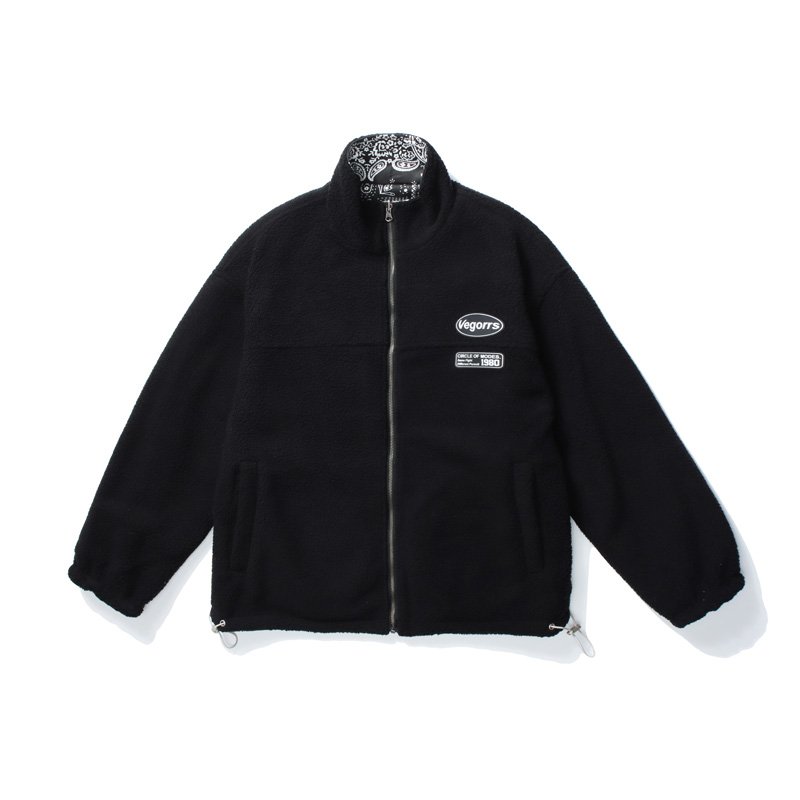 画像8: Unisex Paisley Reversible Stand Collar Jacket Blouson  メンズ ユニセックス 男女兼用 男女兼用ペイズリーリバーシブルスタンドカラージャケットブルゾンコート (8)