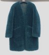 画像2:  V-neck Sheep shearling Lamb hair coat   Vネックラムシャーリングシンプルコート (2)