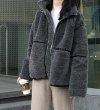 画像3: Lambswool Biker Riders Jacket coat   ラムウールライダース ジャケット コート (3)