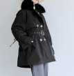 画像5: Down jacket mid-length big fur collar parker coat   ミドル丈ビッグファーカラーパーカーコート (5)