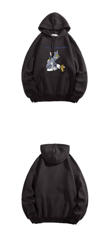 画像5: Unisex Tom & Jerry Print Hoodie Hoody Sweatshirt    トムとジェリートム＆ジェリープリントスウェッフーディパーカー男女兼用　ユニセックス (5)