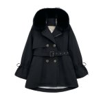 画像2: Down jacket mid-length big fur collar parker coat   ミドル丈ビッグファーカラーパーカーコート (2)