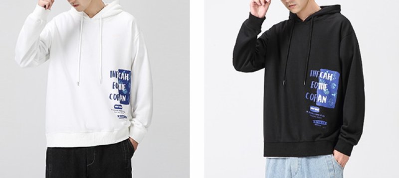 画像8: Unisex Hip hop letter print hooded sweater Hoody Sweatshirt   レタープリントスウェッフーディパーカー男女兼用 ユニセックス (8)