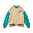 画像4: Unisex oversized  Cartoon embroidery corduroy baseball uniform stadium jumper Hip hop Baseball uniform  Blouson 　ユニセックス 男女兼用オーバーサイズコミックベースボールジャンパー スタジャン MA-1 ボンバー ジャケット ブルゾン (4)