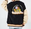 画像5: Unisex oversized  Cartoon embroidery corduroy baseball uniform stadium jumper Hip hop Baseball uniform  Blouson 　ユニセックス 男女兼用オーバーサイズコミックベースボールジャンパー スタジャン MA-1 ボンバー ジャケット ブルゾン (5)