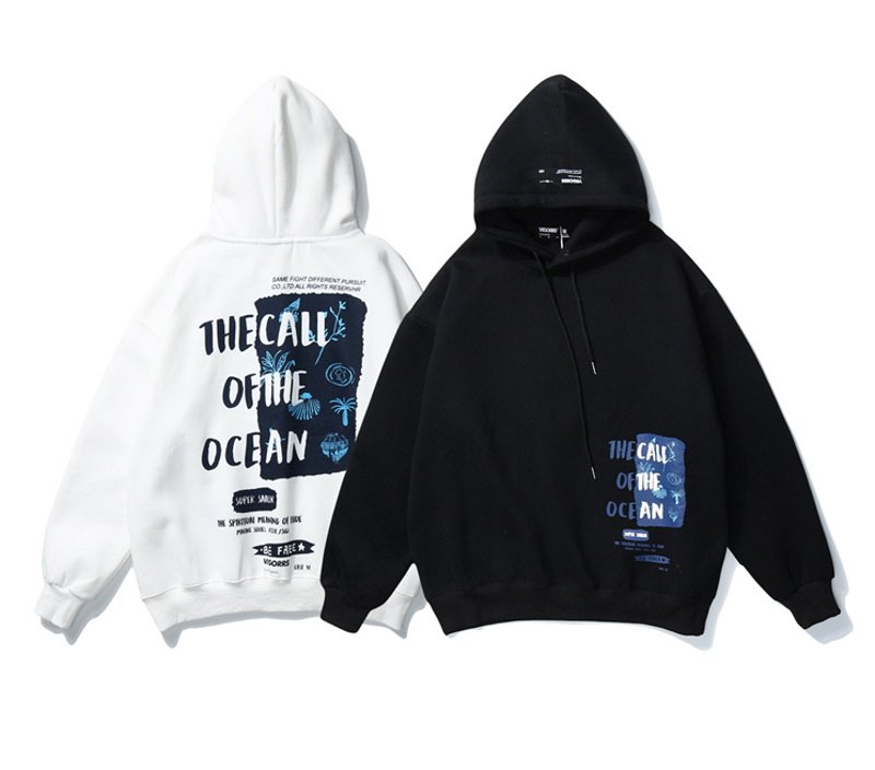 画像6: Unisex Hip hop letter print hooded sweater Hoody Sweatshirt   レタープリントスウェッフーディパーカー男女兼用 ユニセックス (6)