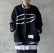 画像11: Unisex oversized Leather sleeve  baseball uniform stadium jumper Hip hop Baseball uniform  Blouson 　ユニセックス 男女兼用オーバーサイズハイストリートベースボールジャンパー スタジャン MA-1 ボンバー ジャケット ブルゾン (11)