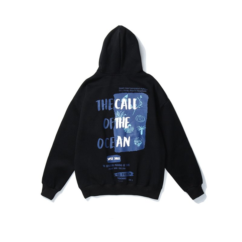 画像2: Unisex Hip hop letter print hooded sweater Hoody Sweatshirt   レタープリントスウェッフーディパーカー男女兼用 ユニセックス (2)