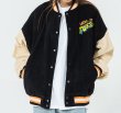 画像9: Unisex oversized  Cartoon embroidery corduroy baseball uniform stadium jumper Hip hop Baseball uniform  Blouson 　ユニセックス 男女兼用オーバーサイズコミックベースボールジャンパー スタジャン MA-1 ボンバー ジャケット ブルゾン (9)