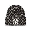画像2: NY embroidery monogram knit cap beanie MLB ユニセックス NY ニューヨークヤンキース モノグラム ニット帽 ニットキャップ (2)