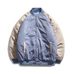 画像4: Cubs baseball  Loose baseball uniform couple cotton jacket ユニセックス 男女兼用カブス野球ユニフォーム刺繍 ジップアップスタジアムジャンパー ジャケット ブルゾン (4)