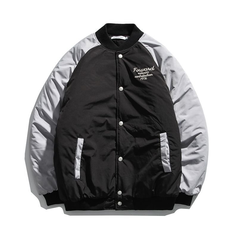 画像3: Cubs baseball  Loose baseball uniform couple cotton jacket ユニセックス 男女兼用カブス野球ユニフォーム刺繍 ジップアップスタジアムジャンパー ジャケット ブルゾン (3)