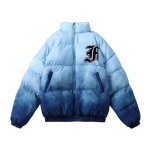 画像3: Men's Tie-dye gradient stand-up collar hip-hop loose cotton coat men and women jacket blouson coat ユニセックス 男女兼用 タイダイヒップホップダウンジャケット ブルゾン (3)
