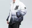 画像9: Men's Tie-dye gradient stand-up collar hip-hop loose cotton coat men and women jacket blouson coat ユニセックス 男女兼用 タイダイヒップホップダウンジャケット ブルゾン (9)