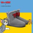 画像1: Tom and Jerry Big Logo Real Sheepskinfur Ugg Boots Tarramarra – By Ever Australia トム＆ジェリー トムとジェリー ロゴ入り リアルレザーシープスキン ファーブーツ アグ (1)