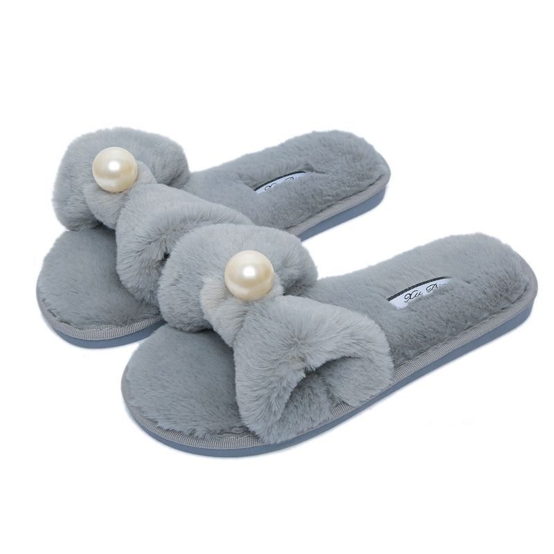 画像9: Women flat far pearl ribbon Sandals slippers　フラットリボン＆パールファースリッパ　サンダル (9)