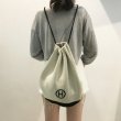 画像5: Knit H logo long backpack bag ニット 編み Hロゴ 巾着型 リュックサック バックパック リュック (5)
