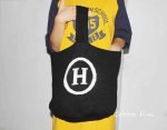 画像7: Knit H logo tote eco bag ニット 編み Hロゴ ワンハンドル エコバック トートバック (7)