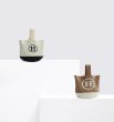 画像1: Knit H logo tote eco bag ニット 編み Hロゴ ワンハンドル エコバック トートバック (1)