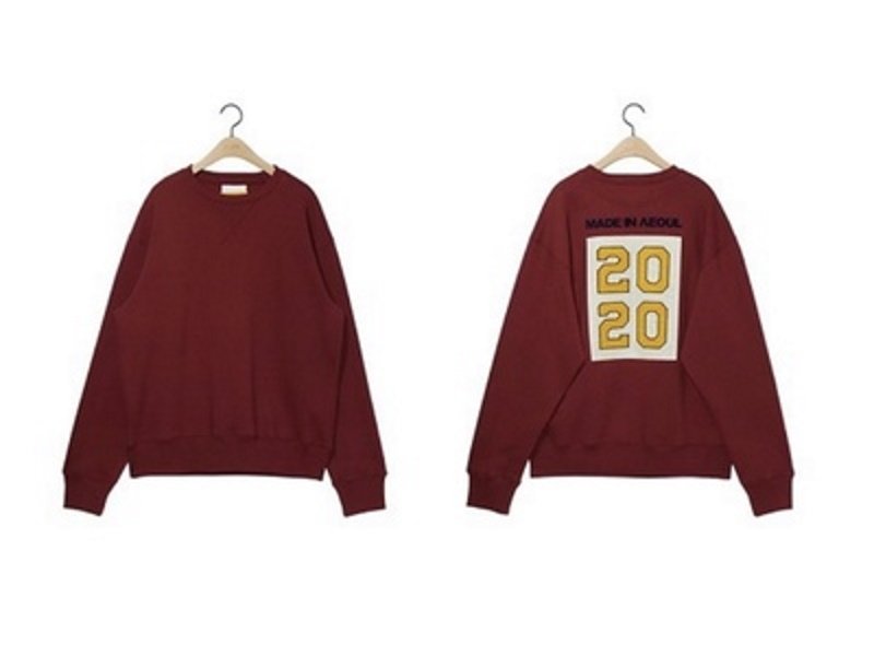 画像17: unisex Back 2020 patch  round neck plus velvet sweatshirt 男女兼用 ユニセックスバック2020パッチレターロゴトレーナー (17)