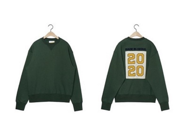 画像18: unisex Back 2020 patch  round neck plus velvet sweatshirt 男女兼用 ユニセックスバック2020パッチレターロゴトレーナー (18)