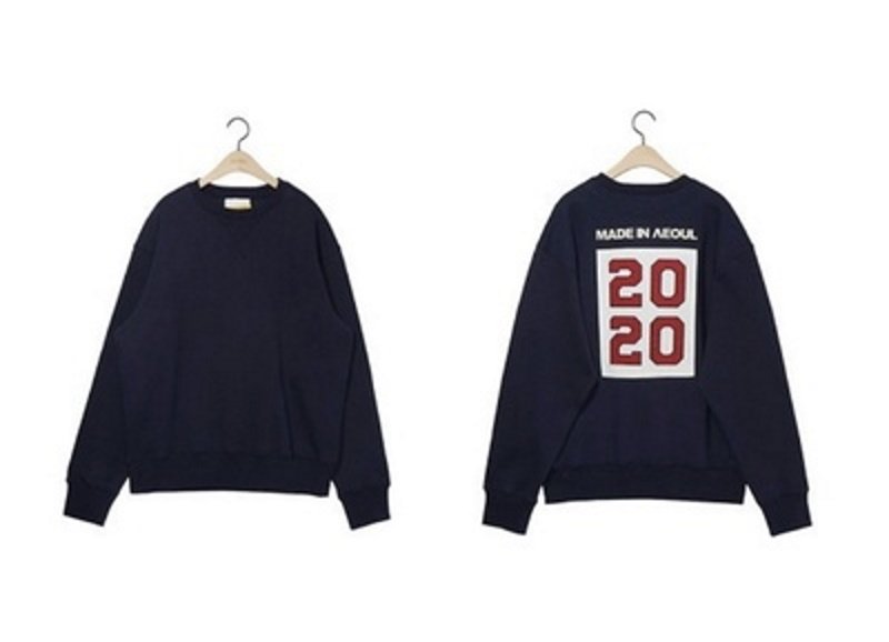 画像15: unisex Back 2020 patch  round neck plus velvet sweatshirt 男女兼用 ユニセックスバック2020パッチレターロゴトレーナー (15)