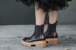 画像13:  women's platform leather Martin boots 　サイドゴアレザー本革チャンキーソール厚底　マーティンブーツ  (13)