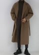 画像3:  Men's mid-length coat Woolen cloth warm jacket ユニセックス 男女兼用ルーズスタイルロングコート (3)