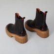 画像10:  women's platform leather Martin boots 　サイドゴアレザー本革チャンキーソール厚底　マーティンブーツ  (10)