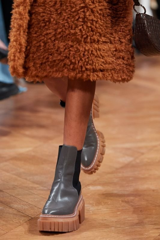 画像6:  women's platform leather Martin boots  サイドゴアレザー本革チャンキーソール厚底 マーティンブーツ  (6)