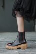 画像8:  women's platform leather Martin boots 　サイドゴアレザー本革チャンキーソール厚底　マーティンブーツ  (8)