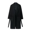 画像2:  Men's mid-length coat Woolen cloth warm jacket ユニセックス 男女兼用ルーズスタイルロングコート (2)