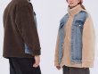 画像9: Two pieces of denim stitching polar fleece jacket 　ユニセックス 男女兼用デニム＆フリースオーバーサイズジャケット ジャンパー  ブルゾンスタジャン (9)