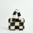 画像2: plush fashion all-match Multicolor small tote bag handbag bag   モコモコファートートハンドバック (2)