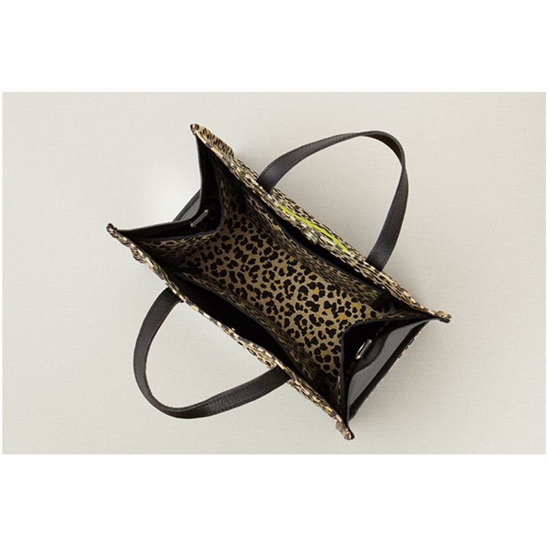 画像8: Leopard smiley hand carry Large capacity bag totes houlder bag handbag  ユニセックス レオパード&スマイルトートショルダーハンドバック (8)