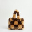 画像17: plush fashion all-match Multicolor small tote bag handbag bag   モコモコファートートハンドバック (17)