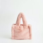 画像5: plush fashion all-match Multicolor small tote bag handbag bag   モコモコファートートハンドバック (5)
