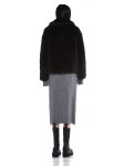 画像6:  Women's rabbit fur padded jacket  coat　エコラビットファーダッフルショート丈ジャケット コート (6)