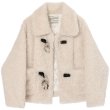 画像3:  Women's rabbit fur padded jacket  coat　エコラビットファーダッフルショート丈ジャケット コート (3)
