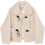 画像3:  Women's rabbit fur padded jacket  coat　エコラビットファーダッフルショート丈ジャケット コート (3)