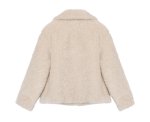 画像5:  Women's rabbit fur padded jacket  coat　エコラビットファーダッフルショート丈ジャケット コート (5)