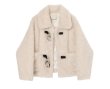 画像11:  Women's rabbit fur padded jacket  coat　エコラビットファーダッフルショート丈ジャケット コート (11)