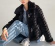 画像14:  Women's rabbit fur padded jacket  coat　エコラビットファーダッフルショート丈ジャケット コート (14)