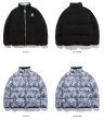 画像12: men and women Bear print reversible high street loose padded jacket down jacket  ユニセックス 男女兼用 ベアー熊プリントリバーシブルダウンコートジャケット ブルゾンスタジャン (12)